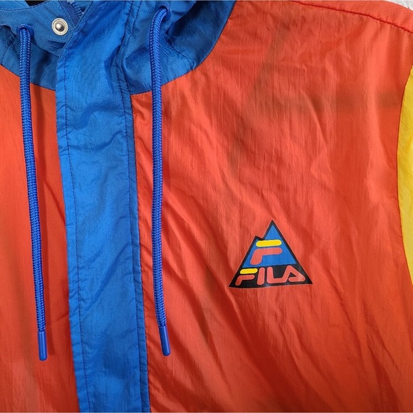 Fila Men's Terrain Anorak Colorblock Retro Windbreaker Hoodie SZ M - Picture 5 of 13